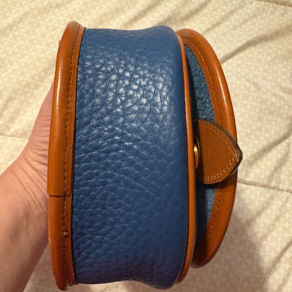 Dooney & Bourke Blue and Tan Leather Crossbody - Picture 10 of 11